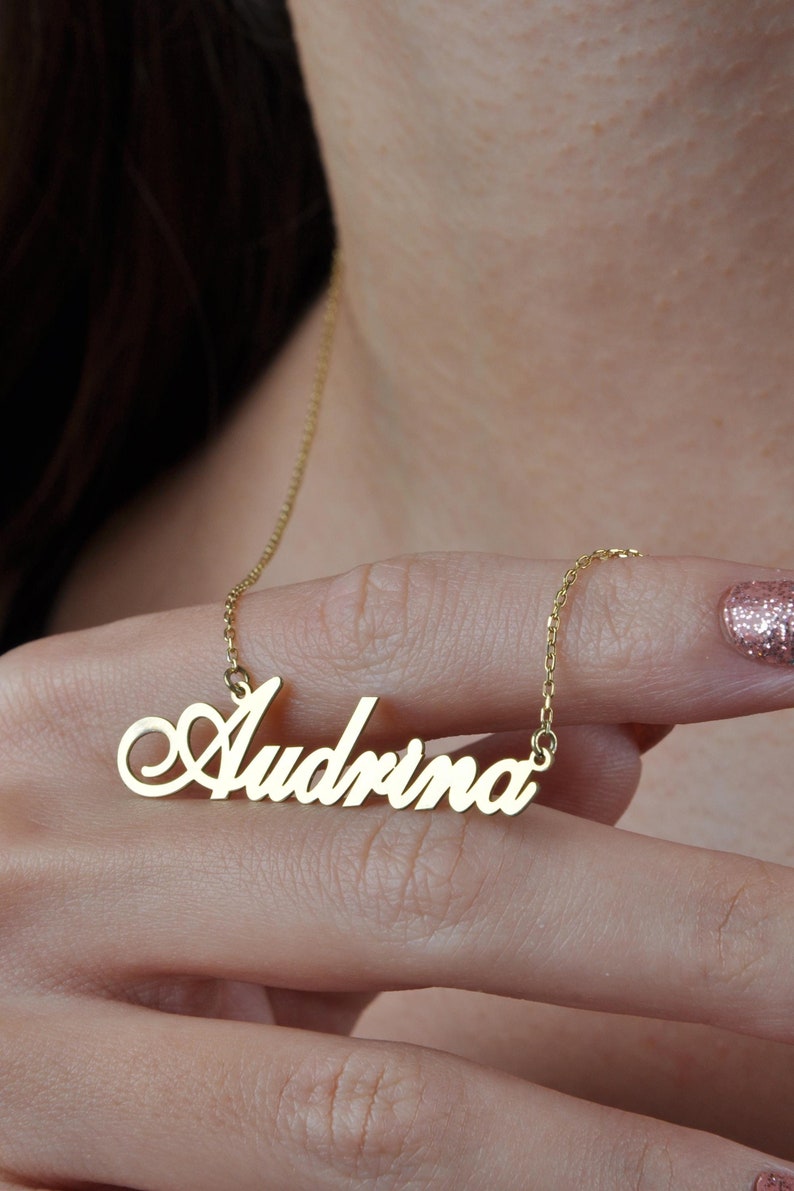 14K Gold Custom Name Necklace: Personalized Jewelry Gift - Etsy