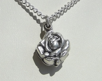 Saint Michael and Guardian Angel Rose Slide Necklace