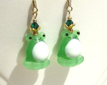 Someday My Frog Prince Will Come Earrings