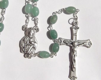 St. Jude Green Aventurine Rosary