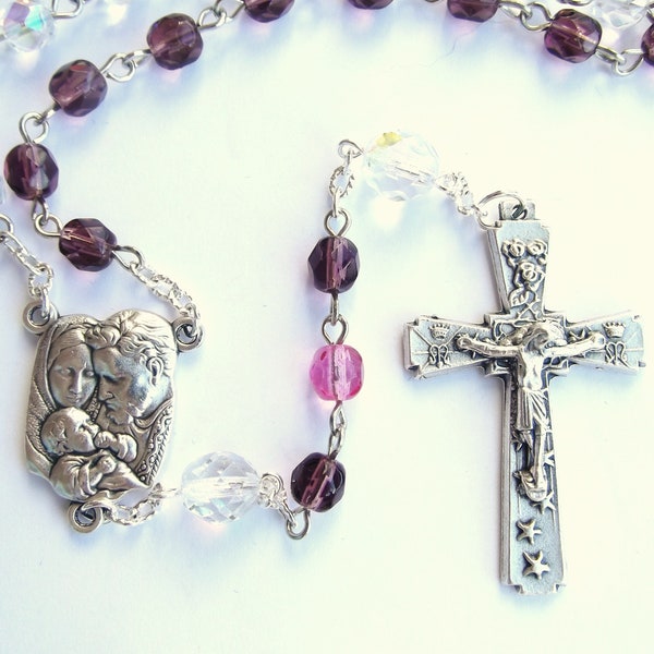 Advent Rosary Glass Bead Handmade Rosary