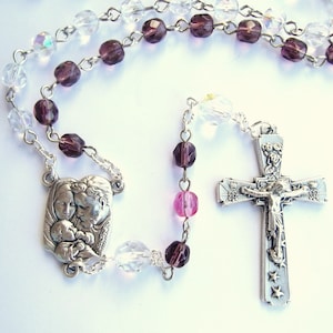 Advent Rosary Glass Bead Handmade Rosary