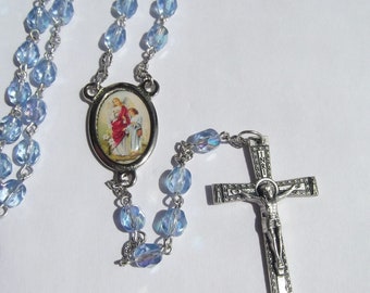 St. Raphael the Archangel Blue Rosary
