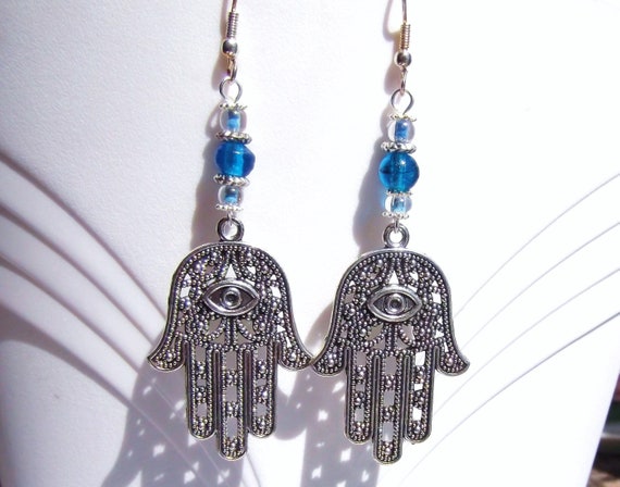 Hamsa sale dangle earrings