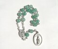 Saint Dymphna Green Aventurine Handmade Chaplet Rosary
