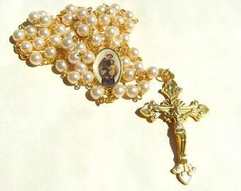 Saint Anthony of Padua Pearl Rosary