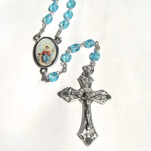 Rosario Santo Niño de Atocha Cristal Agua