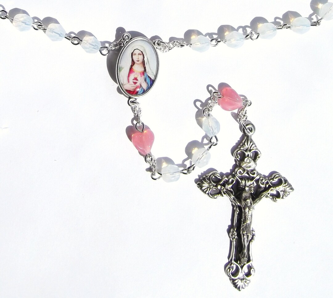 Immaculate Heart of Mary Rosary - Etsy