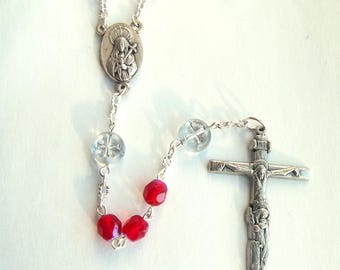 Jerusalem Soil Relic Red Rosary