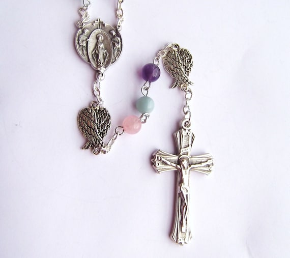 Faith Hope Charity Gemstone Rosary Etsy Singapore