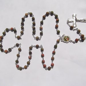 Saint Thérèse of Lisieux Therese of the Child Jesus Unakite Rosary