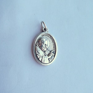 Saint Pope John Paul II & John 23 Double Medal Necklace