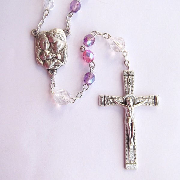 Advent Glass Bead Handmade Rosary