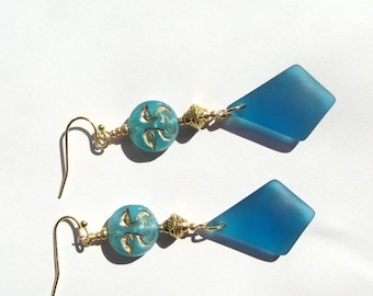 Man in the Moon Face Dramatic Drop Earrings