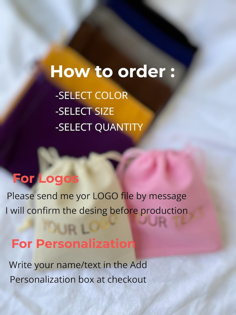 Black Velvet Drawstring Pouch – Gold Logo Custom Bag – Luxury Jewelry ...