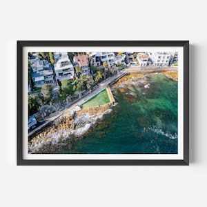 Impresión de playa de Manly / Arte mural de piscina de rocas / Póster oceánico / Regalo de Sídney / Decoración costera / Foto de playa de Manly / Arte único de Sídney