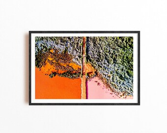Pink Lake WA-print: abstracte kustlandschapsfotografie