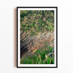Arte mural costero de Seal Rocks: impresión fotográfica de playa y montaña australiana, póster de naturaleza oceánica, decoración costera grande para sala de estar