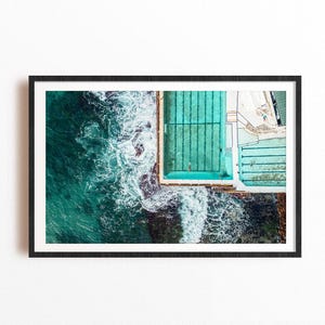 Bondi Icebergs Print, Bondi Beach Poster, Bondi Beach Wall Art, Australia Ocean Print, Australia Travel Gift, Bondi Beach Gift