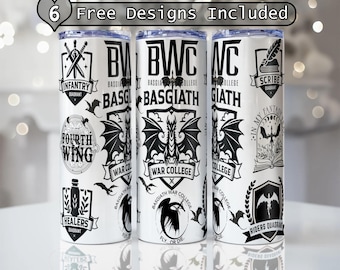 Basgiath War College Fourth Wing 20oz,30 oz Tumbler Png File, Fourth Wing Tumbler Wrap, Velaris Bookish, Digital Download only, Dragon Png
