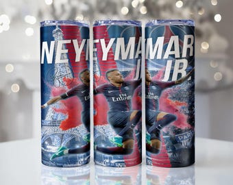 Neymar Junior Straight Skinny Tumbler wrap 20 oz Sublimation Wrap | PNG Digital File | INSTANT DOWNLOAD png, Neymar Tumbler design