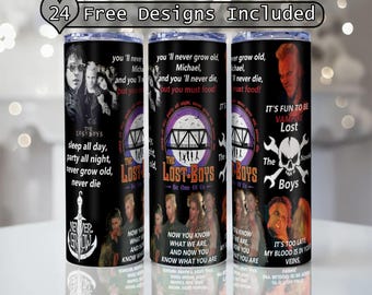 The lost boys Straight Skinny Tumbler wrap 20 oz 30 oz Sublimation Wrap | PNG Digital File | INSTANT DOWNLOAD