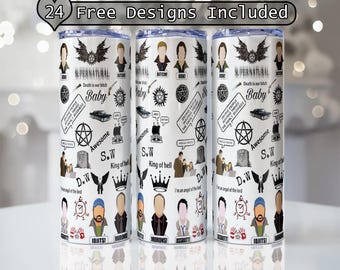 Supernatural Tumbler wrap 20 oz design tumbler sublimation 20 oz 30 oz Skinny Tumbler Digital Png,Tumbler Digital