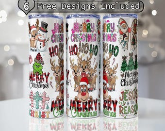 Christmas 20oz 30oz Skinny Tumbler Sublimation Designs, Christmas Sublimation PNG File Christmas  tumbler png, Christmas png,digital file
