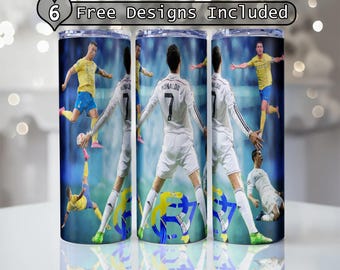Ronaldo Tumbler Wrap, Ronaldo Digital Tumbler Sublimation Design, 20 oz 30 oz Skinny Tumbler Digital Png, Ronaldo Tumbler Digital