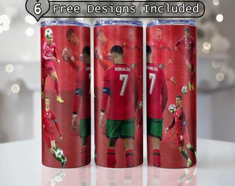 Ronaldo Tumbler Wrap, Ronaldo Digital Tumbler Sublimation Design, 20 oz 30 oz Skinny Tumbler Digital Png, Ronaldo Tumbler Digital