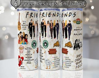 Friends tv show 20oz 30 oz Skinny Tumbler DIGITAL Design, Friends Sublimation Download, Seamless Tumbler, Friend Tumbler
