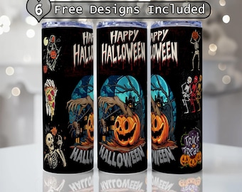Halloween Straight Tumbler Wrap Png, Scary Spooky 20oz 30oz Tumbler Design Png, Horror Movie Tumbler Wrap, Digital Download