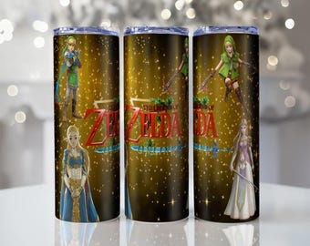Zelda 20oz 30 oz Skinny Tumbler DIGITAL Design,Zelda Sublimation Download, Seamless Tumbler, Zelda Tumbler digital file only