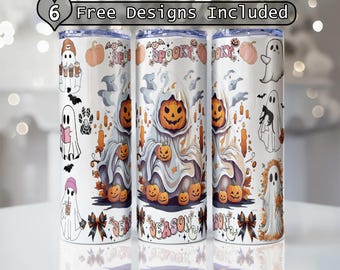 Halloween Straight Tumbler Wrap Png, Scary Spooky 20oz 30oz Tumbler Design Png, Horror Movie Tumbler Wrap, Digital Download