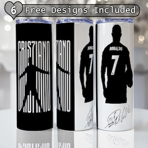 Ronaldo Tumbler Wrap, Ronaldo Digital Tumbler Sublimation Design, 20 oz 30 oz Skinny Tumbler Digital Png, Ronaldo Tumbler Digital