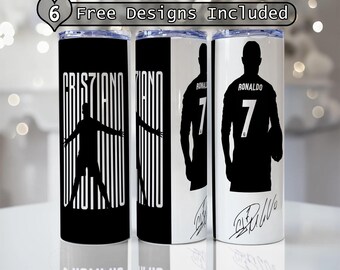 Ronaldo Tumbler Wrap, Ronaldo Digital Tumbler Sublimation Design, 20 oz 30 oz Skinny Tumbler Digital Png, Ronaldo Tumbler Digital