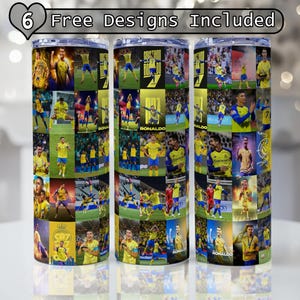 Ronaldo Tumbler Wrap, Ronaldo Digital Tumbler Sublimation Design, 20 oz 30 oz Skinny Tumbler Digital Png, Ronaldo Tumbler Digital