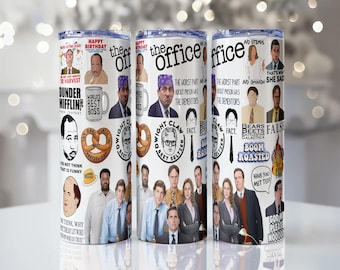 The Office Straight Skinny Tumbler wrap 20 oz 30 oz Sublimation Wrap | PNG Digital File | INSTANT DOWNLOAD Png, The Office Design