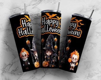 Halloween Straight Tumbler Wrap Png, Scary Spooky 20oz 30oz Tumbler Design Png, Horror Movie Tumbler Wrap, Digital Download