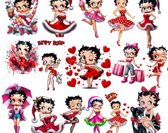 Betty Boop PNG Bundle, Betty Boop PNG, Betty Boop png Files for Cricut and Silhouette, Betty Boop PNG cut files for Cricut , Betty Boop png