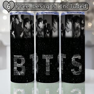 Jungkook Tumbler Wrap Png 20 Oz 30 oz Skinny | BTS Tumbler | BTS Tumbler Wrap,Png, Jimin, V Straight and Tapered Digital Downloads only