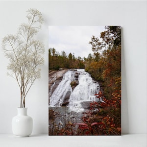 Autumn Waterfall Digital Download Print | Beautiful Fall Foliage & Cascading Water | Nature Photography Wall Art | Fall Landscape and Decor