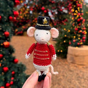 Crochet Pattern Christmas Nutcracker Mouses, Amigurumi Christmas Mouse Pattern, Amigurumi Animal Pattern, Christmas Crochet Ornaments