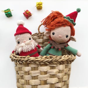 Christmas Crochet Pattern Bundle, Christmas Elf Crochet Doll Pattern and Amigurumi Santas Helper Pattern,  Amigurumi Christmas Pattern
