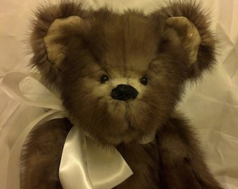 Memory Bear made from fur coat, keepsake