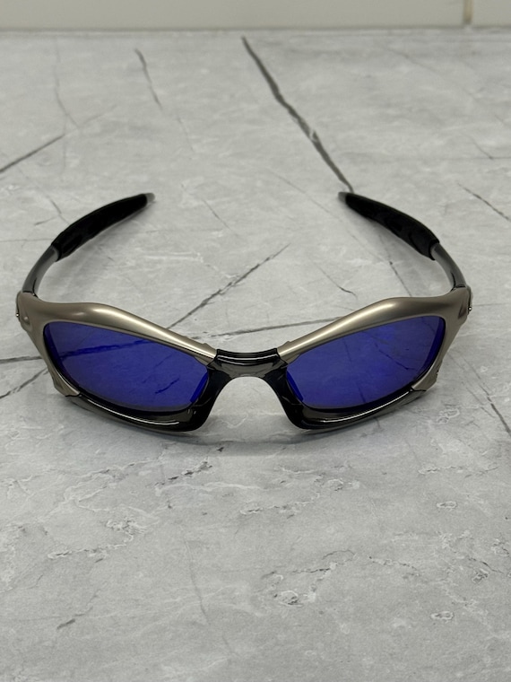 Oakley Splice Vintage Grey and Blue Metal 90s Gorpcore USA Y2K