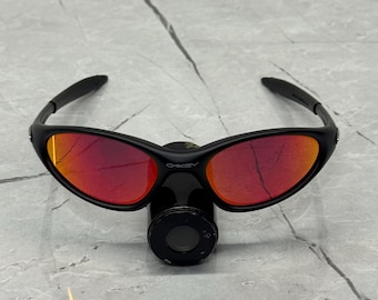 Oakley Minute 1.0 Black and Purple Eye Jacket Redux Prizm Iridium Mens Y2K Vintage Plate 90s Polaroized Sunglasses X Metal USA