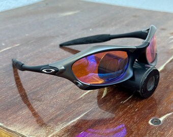 小物 90s Oakley Splice 90's Oakley Splice Vintage Rainbow and Gray Metal Sunglasses