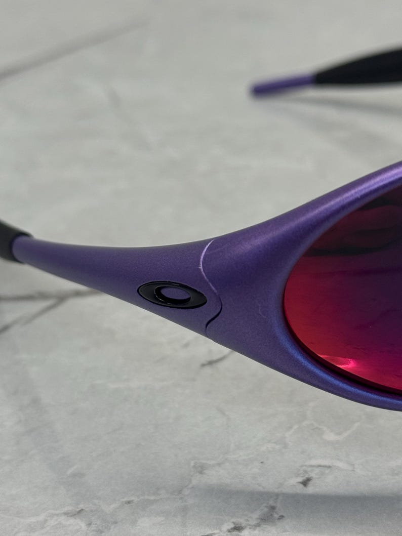 Oakley Golf Eye Jacket Minute 1.0 Lila och Svarta Redux Iridium Herrsolglasögon Prizm P Y2K Vintage Plate 90s Polariserade bild 6