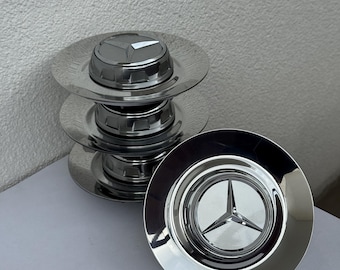 メルセデスベンツ クロームホイールセンターキャップ、68 mm、Sクラス